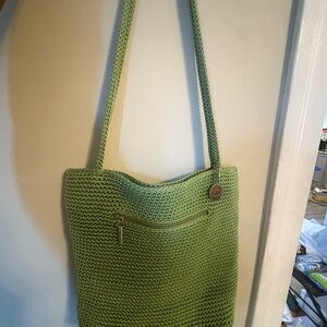 Sakroots Olive Green Knit Tote Bag